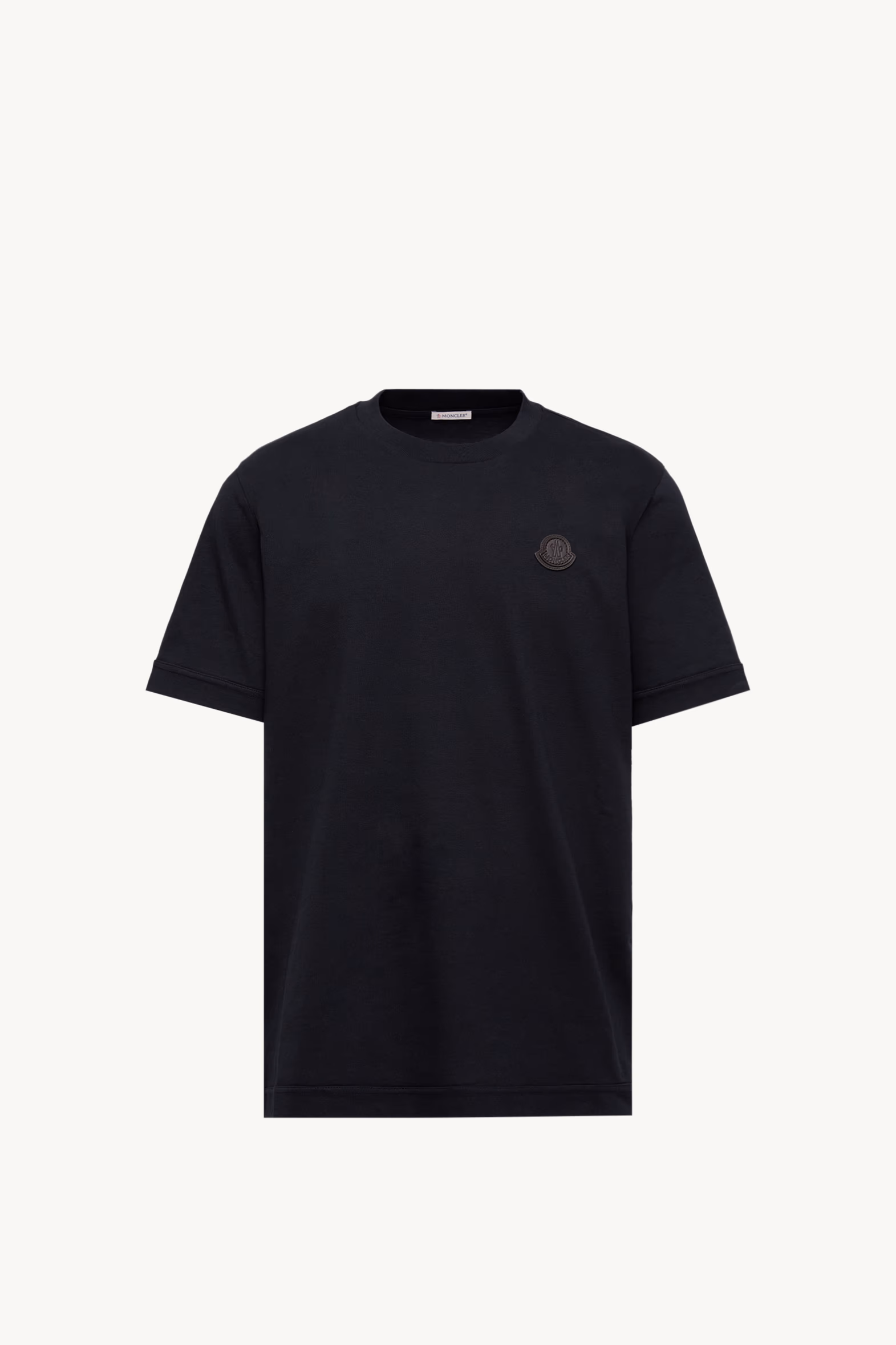 T-shirt en coton à empiècement logo Hommes Bleu marine Moncler 2